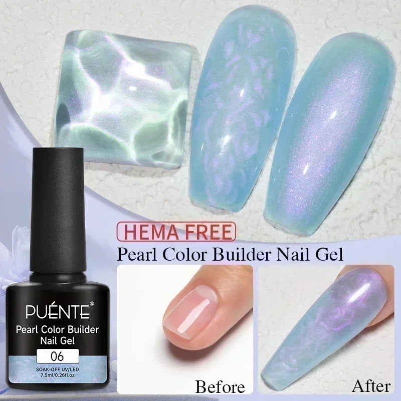 PUENTE 7.5ML Vibrant Blue Cat Eye Gel Nail Polish High Glossy Long-Lasting Soak Off UV Semi-Permanent Nail Art Varnish Manicure
